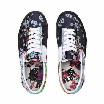 Damske Slip On Tenisky Vans Florals CAP Čierne VA54GMLDF